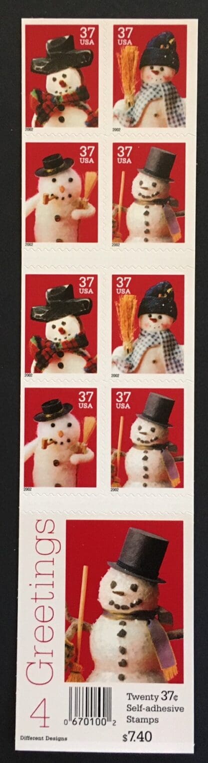 3687b Mint Never Hinged Booklet Pane