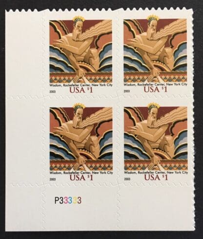 3766 Mint Never Hinged Plate Block