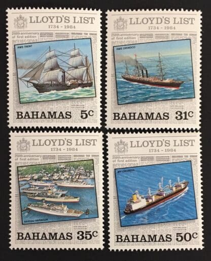 Bahamas Scott # 555-558 Mint Never Hinged