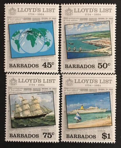 Barbados Scott # 627-630 Mint Never Hinged