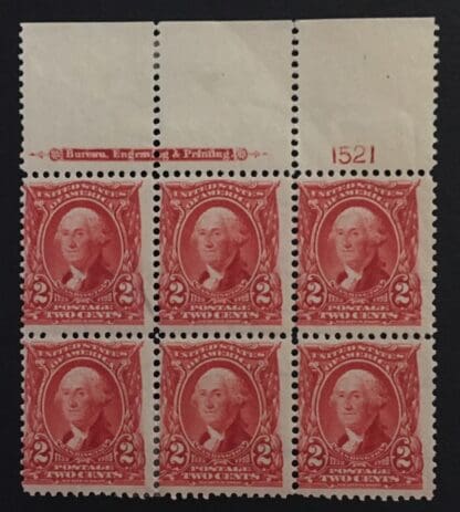 Scott #301 Mint Hinged Plate Block