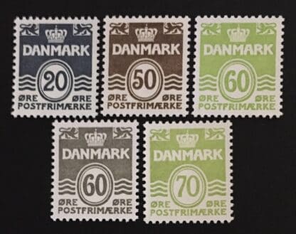 Denmark Scott #493-496/498 MNH