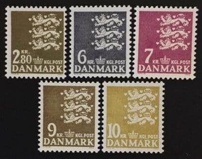 Denmark Scott #500/503-506 MNH