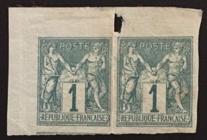 France Scott # 64a Mint Hinged Type I Pair