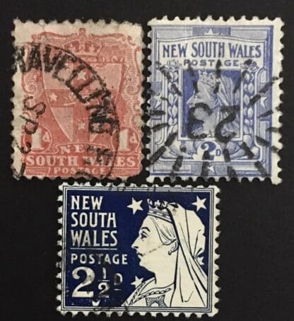 New south Wales  Scott # 98-100 Used