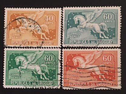 Uruguay Scott # C44-C47 Used