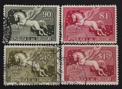 Uruguay Scott # C51-C54 Used