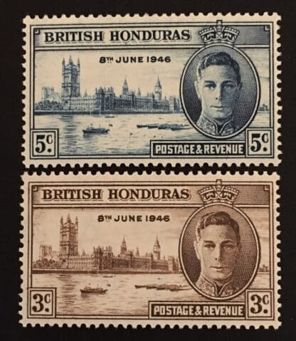 British Honduras Scott # 127-128 Used