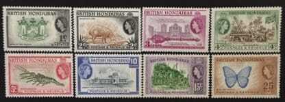 British Honduras Scott # 144-151 Mint Hinged