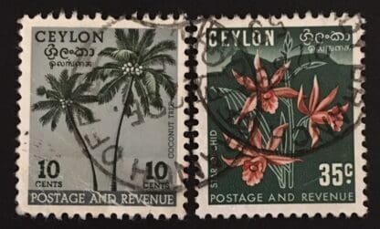 Ceylon Scott # 313-314 Used