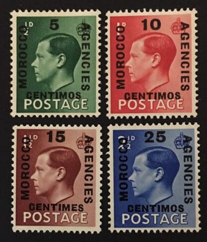 Great Britain Offices in Morocco Scott # 78-81 Mint Hinged