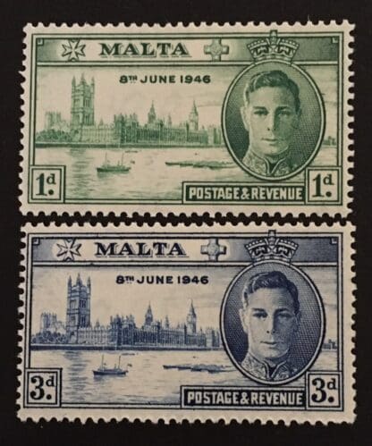 Malta Scott # 206-207 Mint Hinged