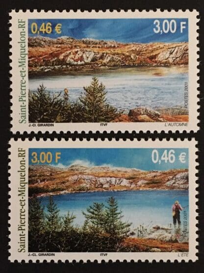 St. Pierre & Miquelon Scott # 708-709 Mint Never Hinged