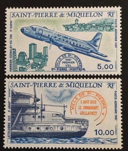 St. Pierre & Miquelon Scott # C61-C62 Mint Never Hinged