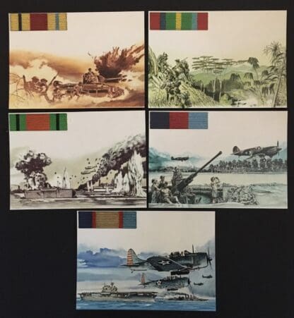 Australia 'Under Fire'  Post Card Set of 5