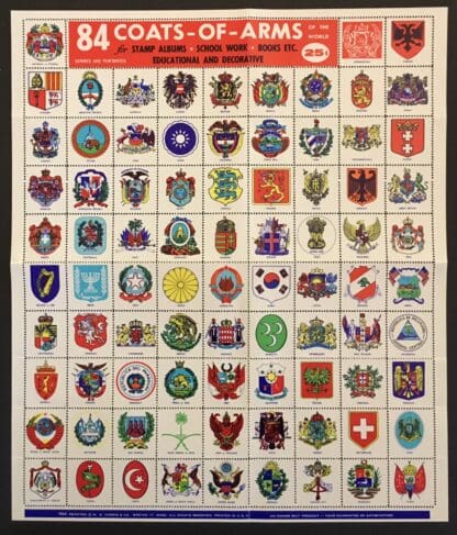 84 Coats of Arms of the World Mint Never Hinged