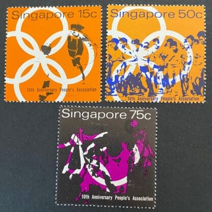 Singapore Scott # 116-118 Mint  Hinged