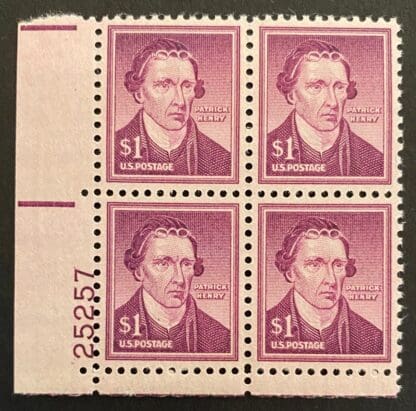 Scott # 1052 Mint Never Hinged Plate Block