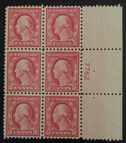 Scott # 463 Mint Hinged Plate Block