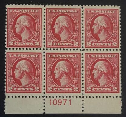 Scott # 527 Mint Never Hinged Plate Block