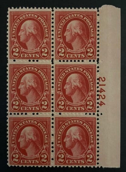 Scott # 634 Mint Never Hinged Plate Block