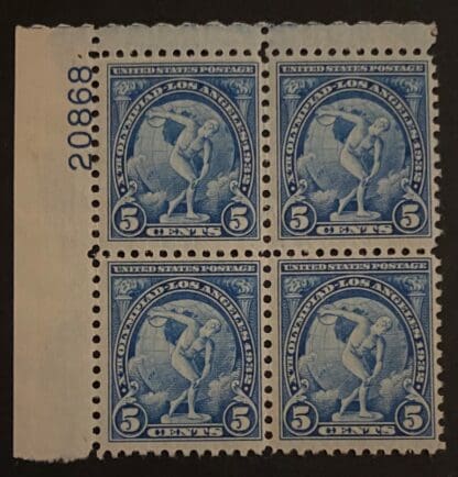 Scott # 719 Mint Never Hinged Plate Block