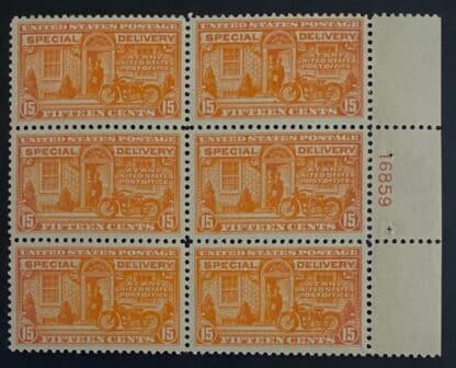 Scott # E13 Mint Never Hinged Plate Block