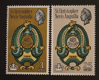 St. Kitts & Nevis Scott #175-176 Mint Never Hinged