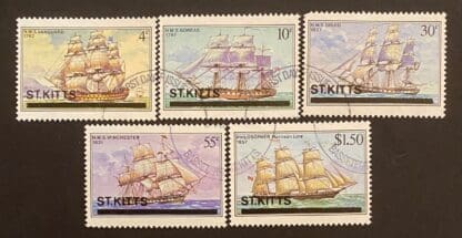 St. Kitts  #38-42 Used