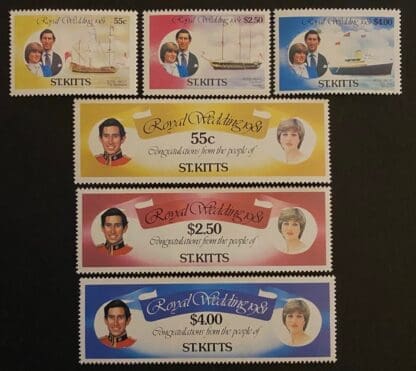 St. Kitts Scott #75-80 Mint Never Hinged