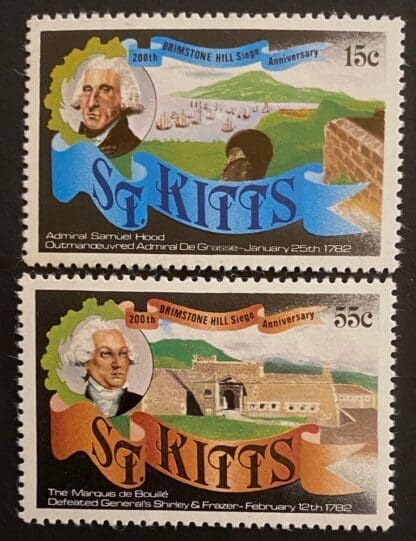 St. Kitts  #90-91 Mint Never Hinged