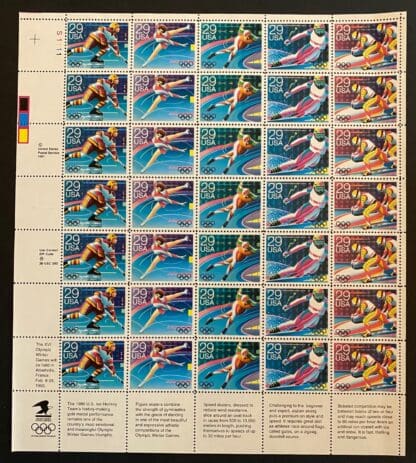 Scott # 2611-2615 Mint Never Hinged Sheet