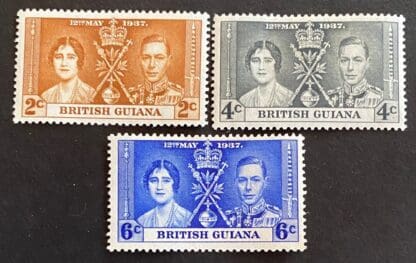 British Guiana  Scott # 227-229 Mint Hinged