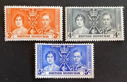 British Honduras  Scott # 112-114 Mint Never Hinged