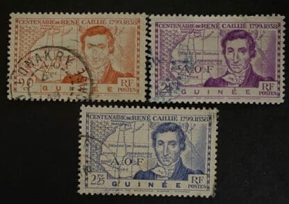 French Guinea Scott # 161-163 Used