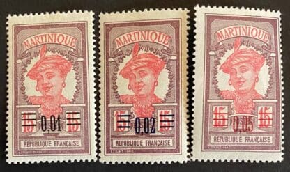 Martinique Scott # 108-110 Mint Hinged