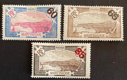 Martinique Scott # 111-113 Mint Hinged