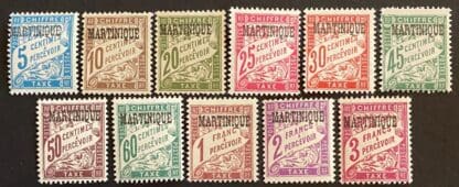 Martinique Scott # J15-J25 Mint Hinged