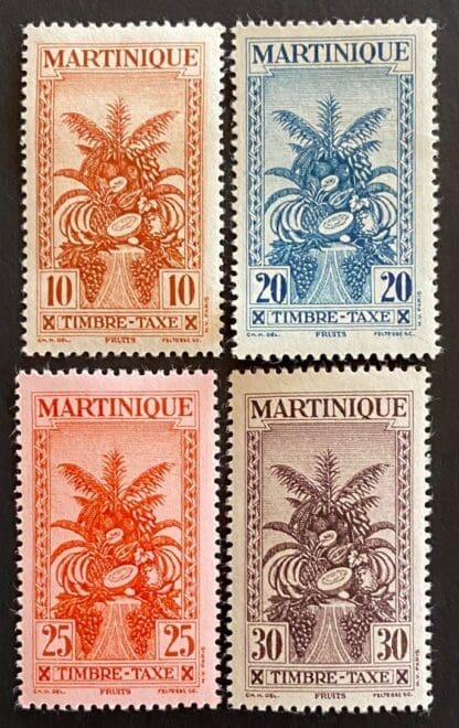 Martinique Scott # J36a-J36d Mint Hinged