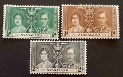 Nyasaland Scott # 51-53 Mint Hinged