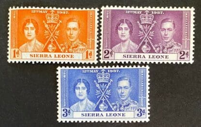 Sierra Leone  Scott # 170-172 Mint Hinged