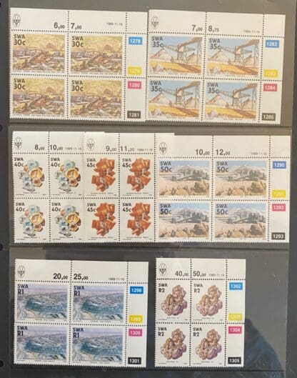 South West Africa Scott # 626-631//632-640 Mint Never Hinged Plate Blocks