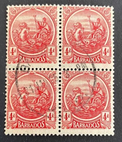 Barbados Scott # 163 Used Block of 4