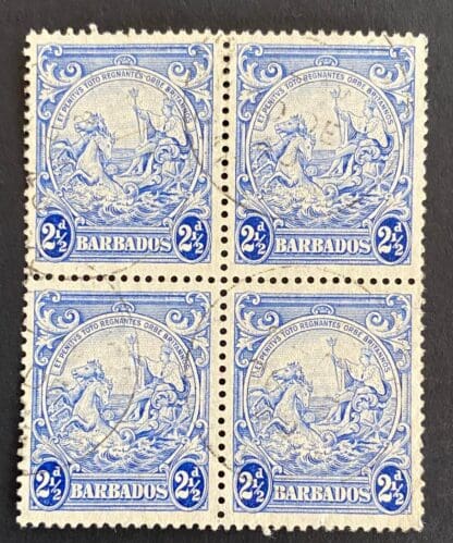 Barbados Scott # 170 Used Block of 4