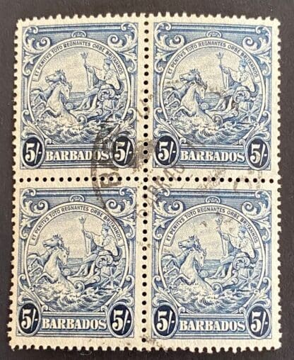 Barbados Scott # 201A Used Block of 4