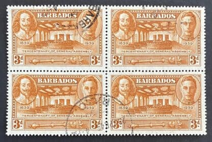 Barbados Scott # 206 Used Block of 4