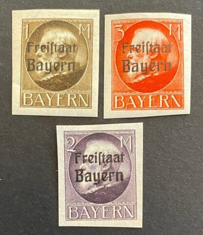 Bavaria Scott #225-227 Mint Hinged