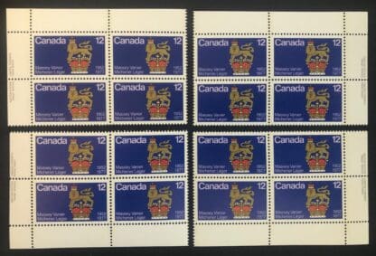 Canada Scott # 735 Matched Set of 4, MNH