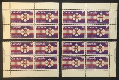 Canada Scott # 736 Matched Set of 4, MNH