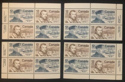 Canada Scott # 738-739 Matched Set of 4, MNH